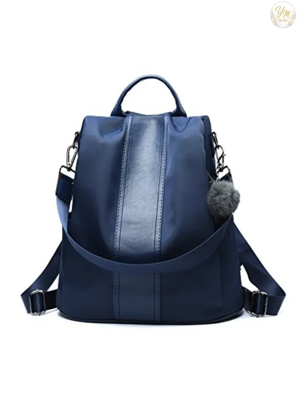 Women's Waterproof Nylon Anti-theft Travel Backpack Purse with Adjustable Straps
